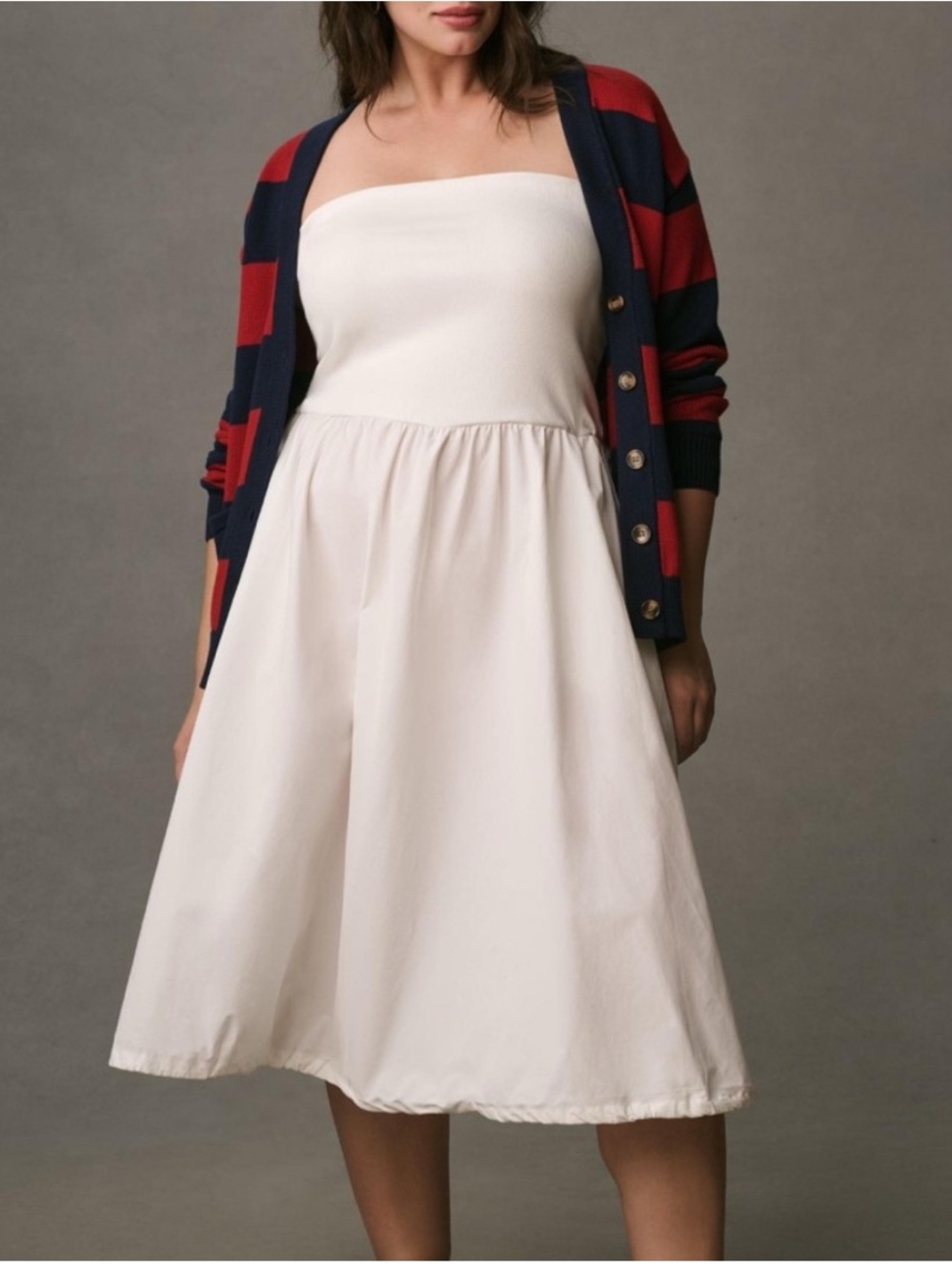 NWT Daily Practice by Anthropologie Strapless Midi Dress